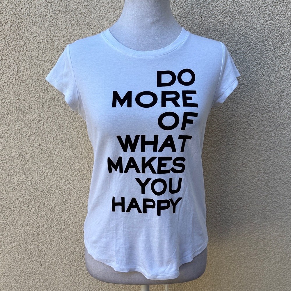 Zadig & Voltaire  Do More T-shirt white “ lDO MORE OF WHAT MAKES YOU HAPPY"
